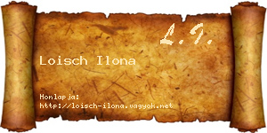 Loisch Ilona névjegykártya